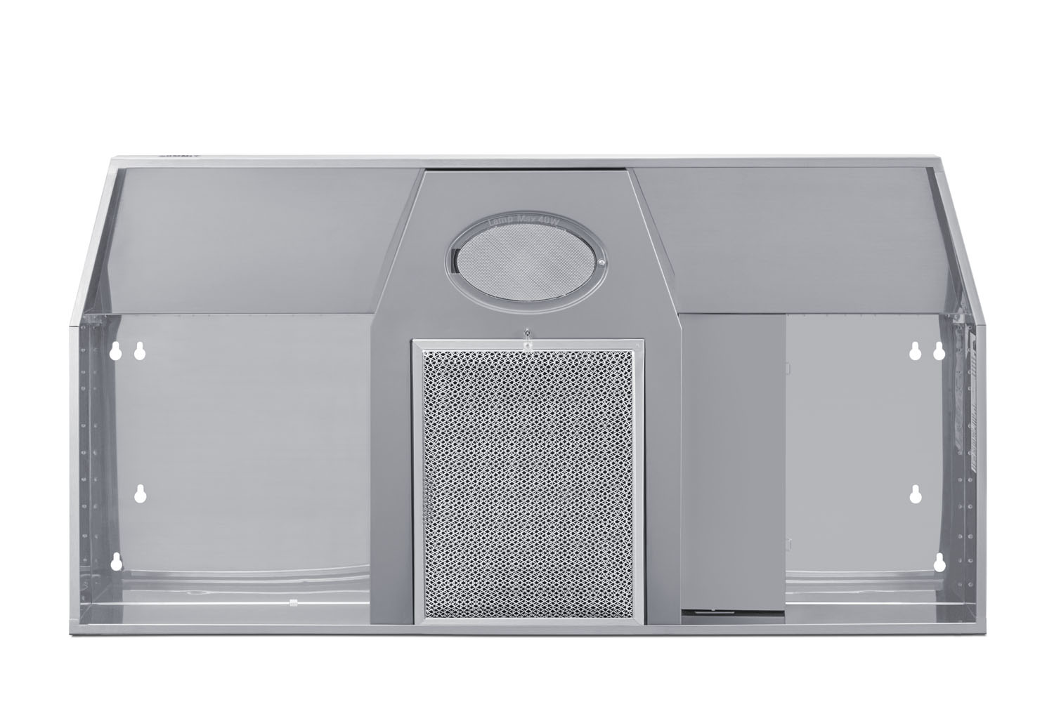 36 inch wide under cabinet convertible range hood for ducted or ductless use in stainless steel
